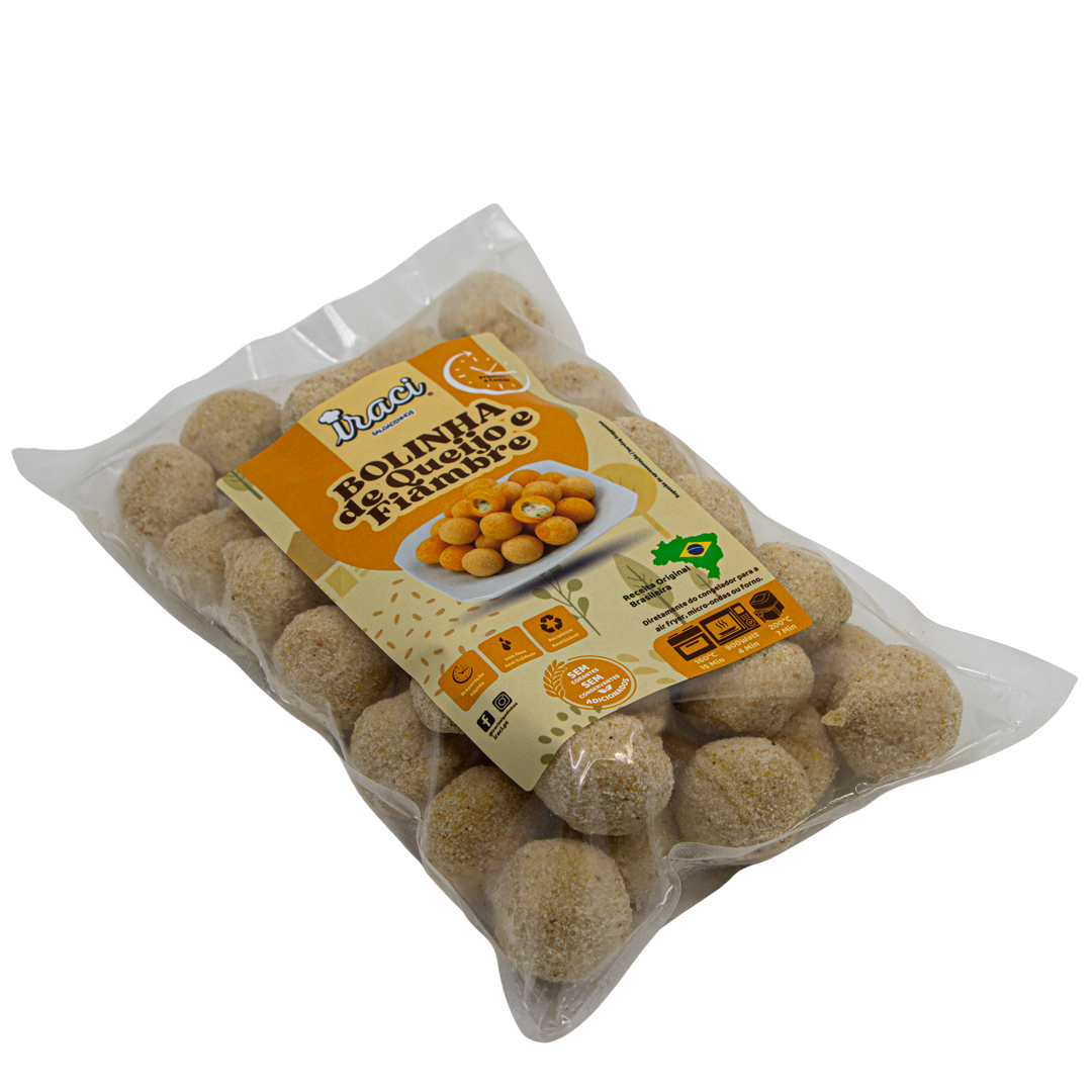 Mini Bolinha de Queijo e Fiambre 20gr Saco 2kg